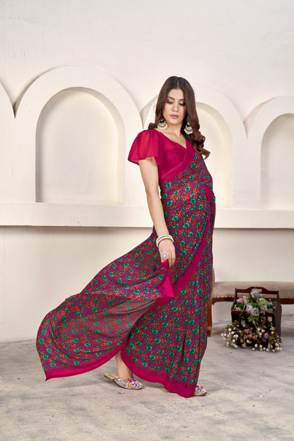 Designer Weightless Printed Saree