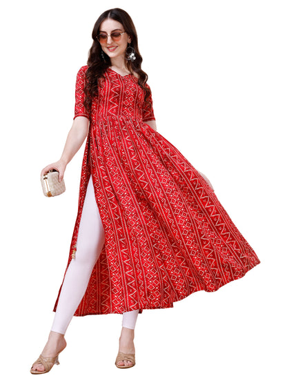 Readymade Long Printed Kurti