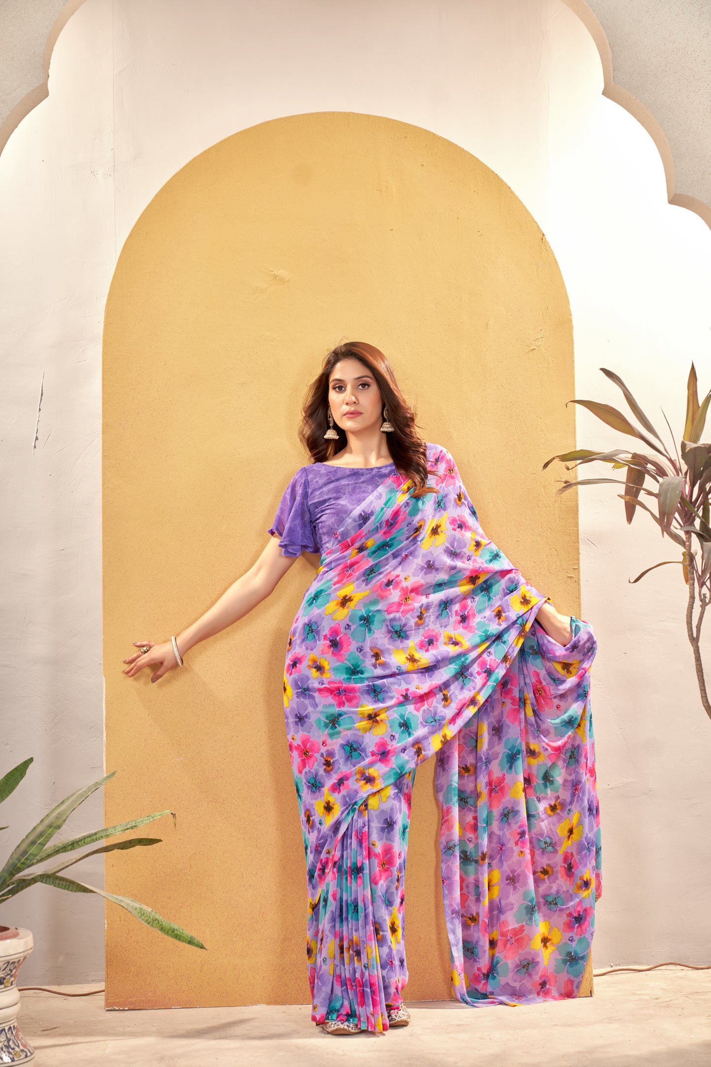 Printed Georgette Saree