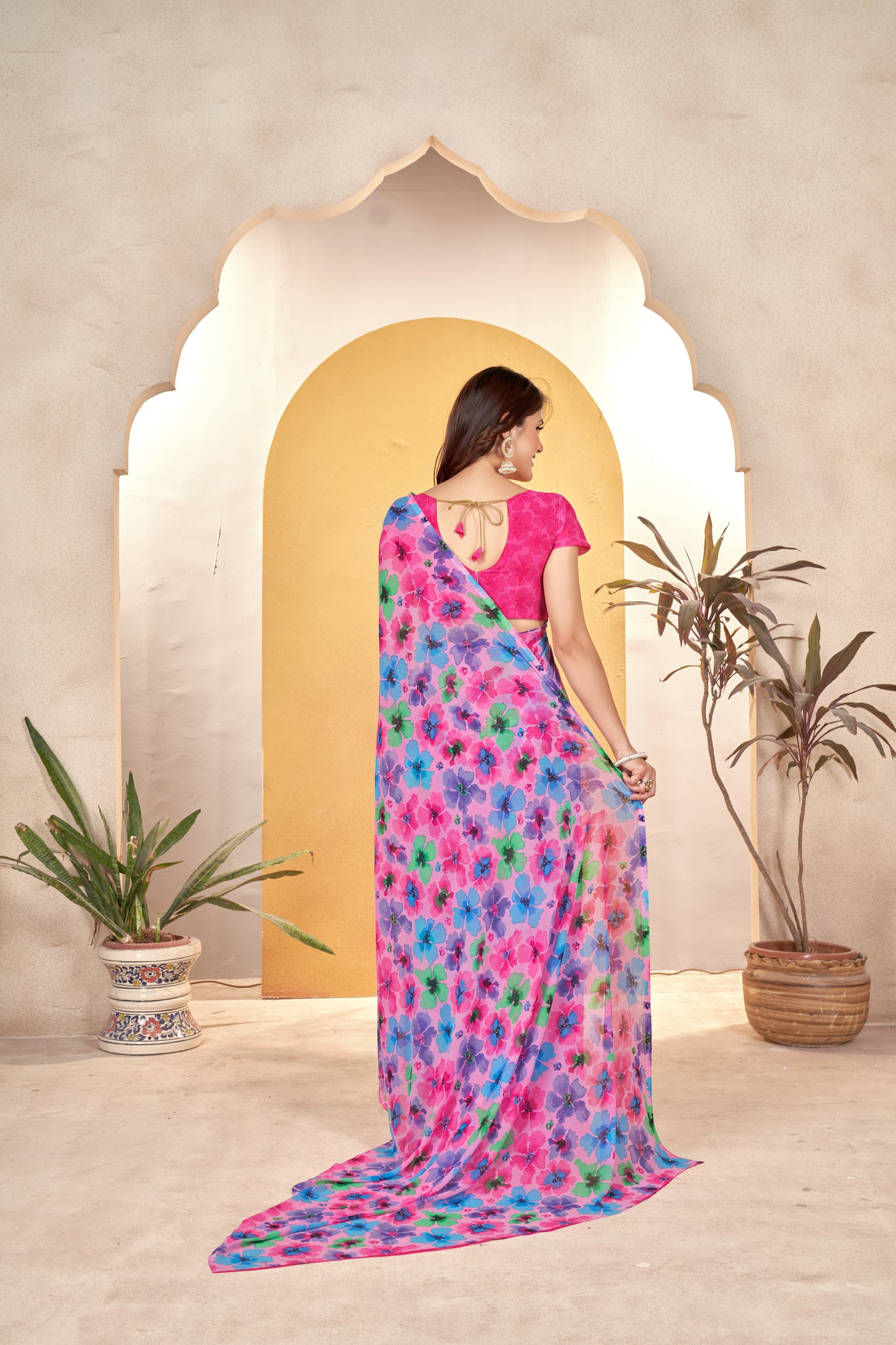 Printed Georgette Saree