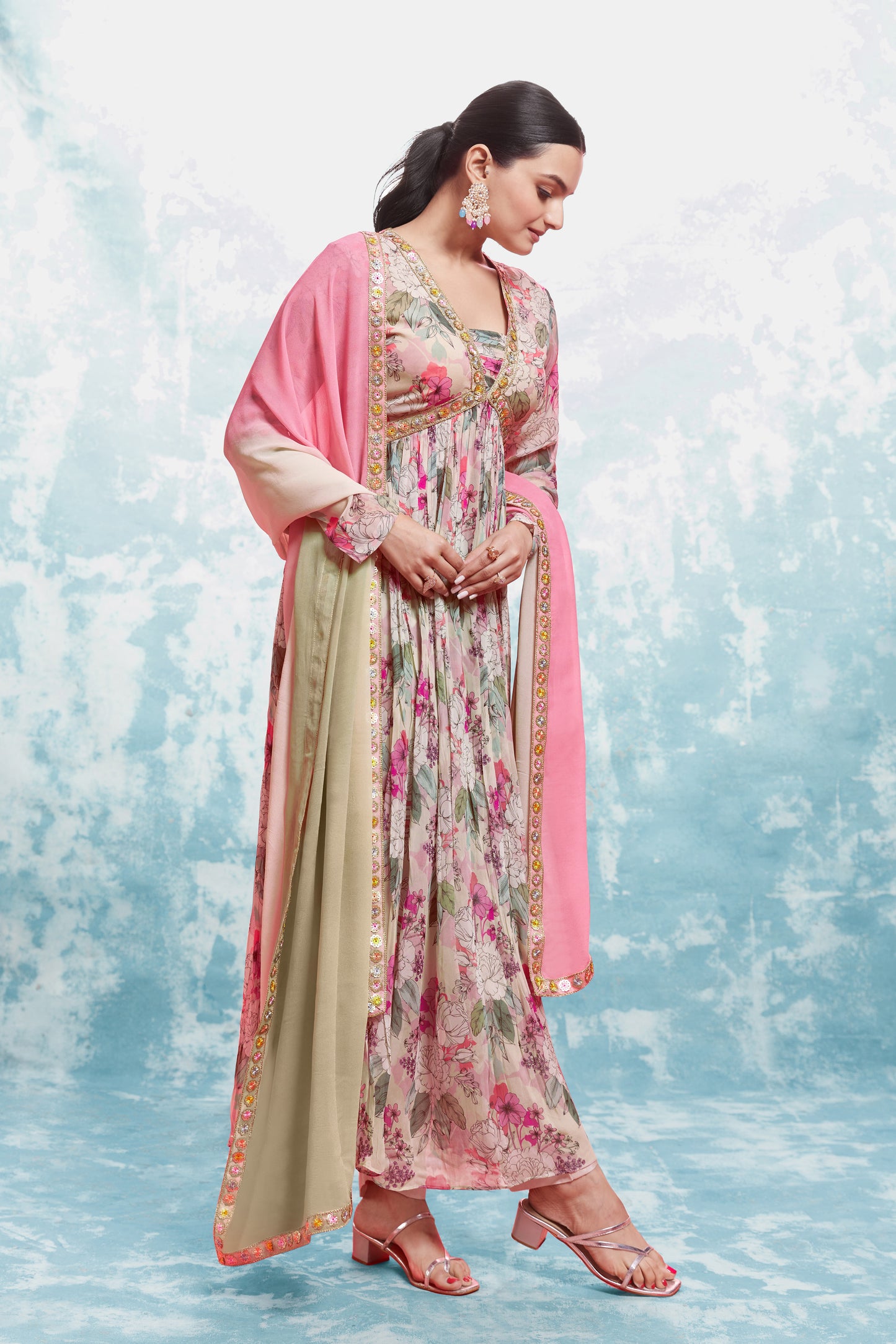 Ready Made Printed Maxi Salwar Suit