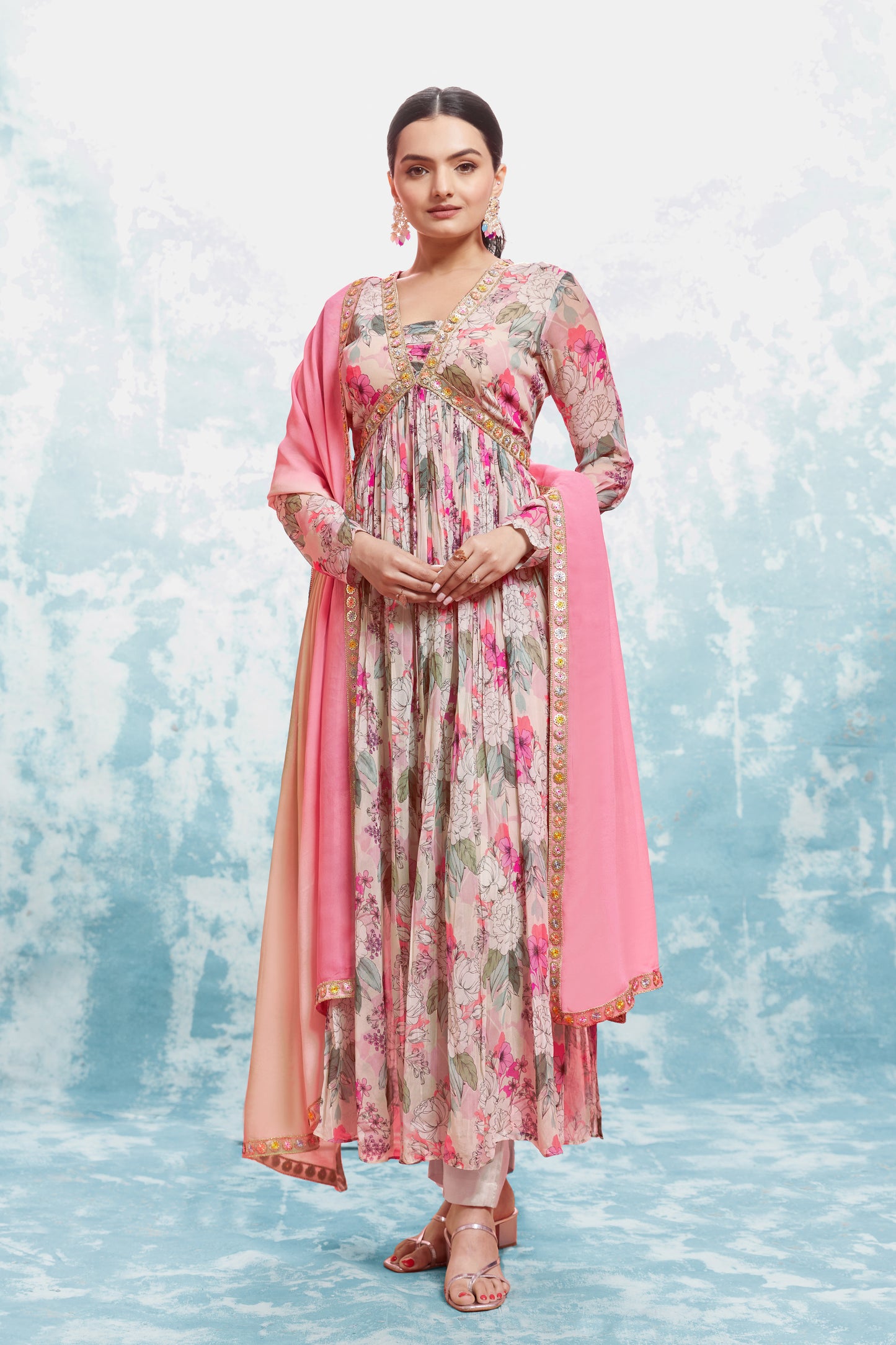 Ready Made Printed Maxi Salwar Suit