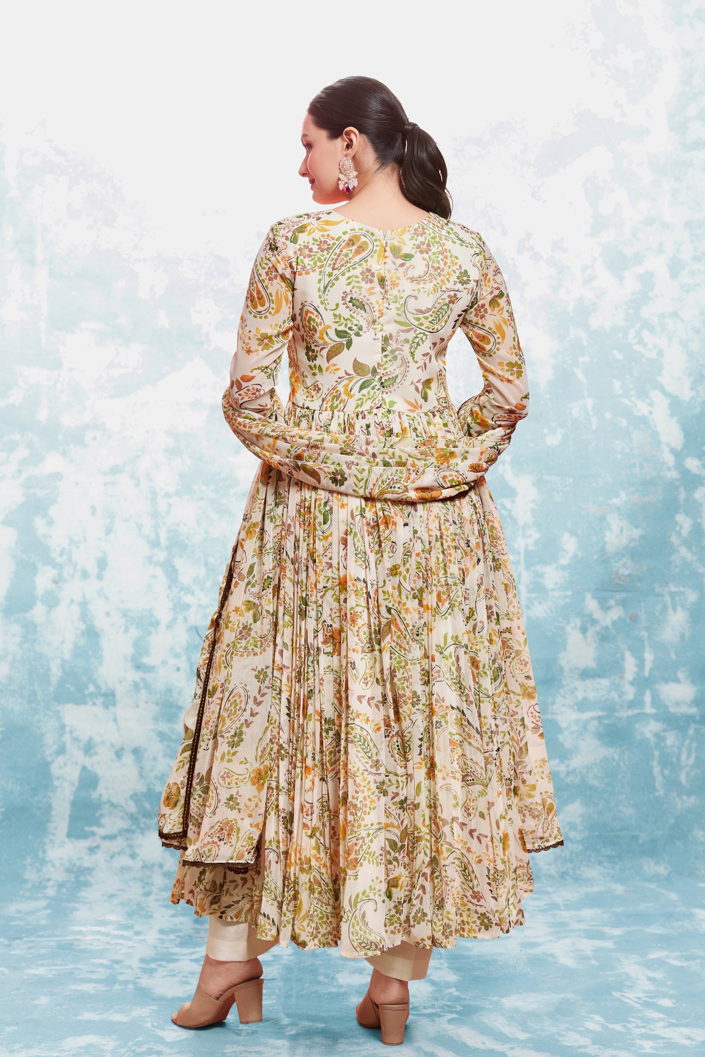 Ready Made Georgette Printed Maxi Salwar Suit