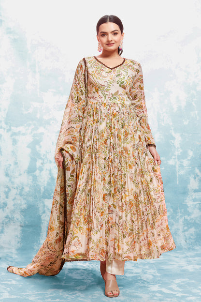 Ready Made Georgette Printed Maxi Salwar Suit