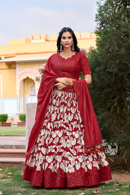 Regal Threads Tussar Silk Lehenga Choli