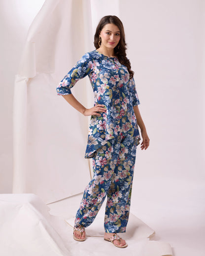 Designer Cotton Floral Printed Co-Ord Set