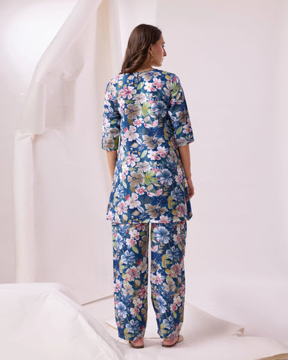 Designer Cotton Floral Printed Co-Ord Set