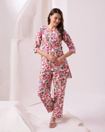 Designer Cotton Floral Printed Co-Ord Set