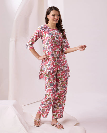 Designer Cotton Floral Printed Co-Ord Set