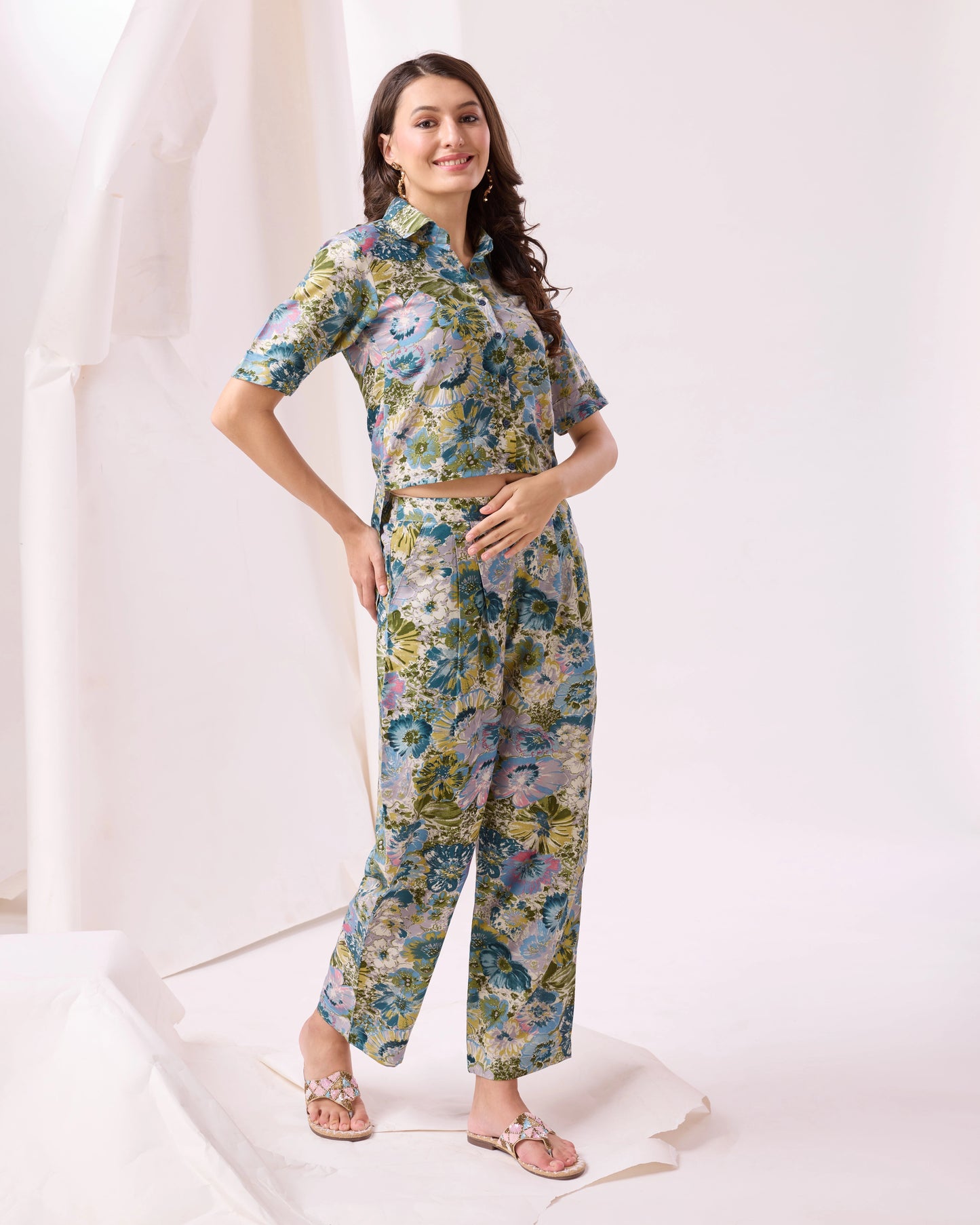 Designer Cotton Floral Printed Co-Ord Set