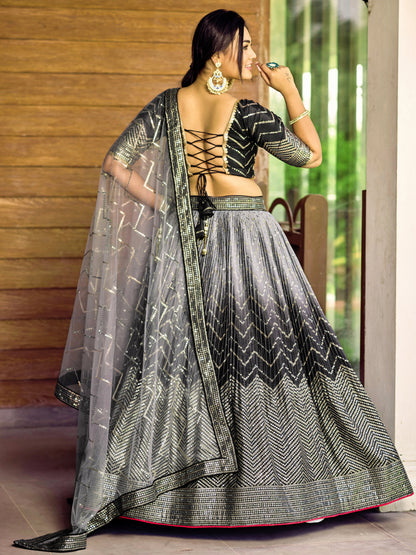 Luxe Threadwork Chinon Lehenga Set