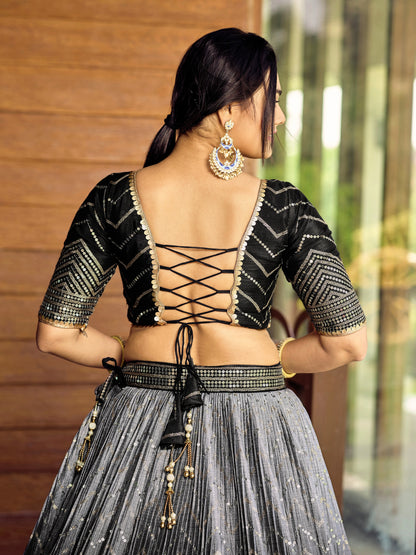 Luxe Threadwork Chinon Lehenga Set