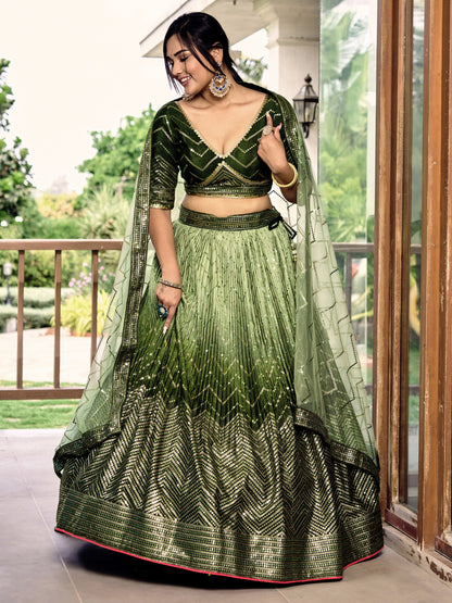 Luxe Threadwork Chinon Lehenga Set