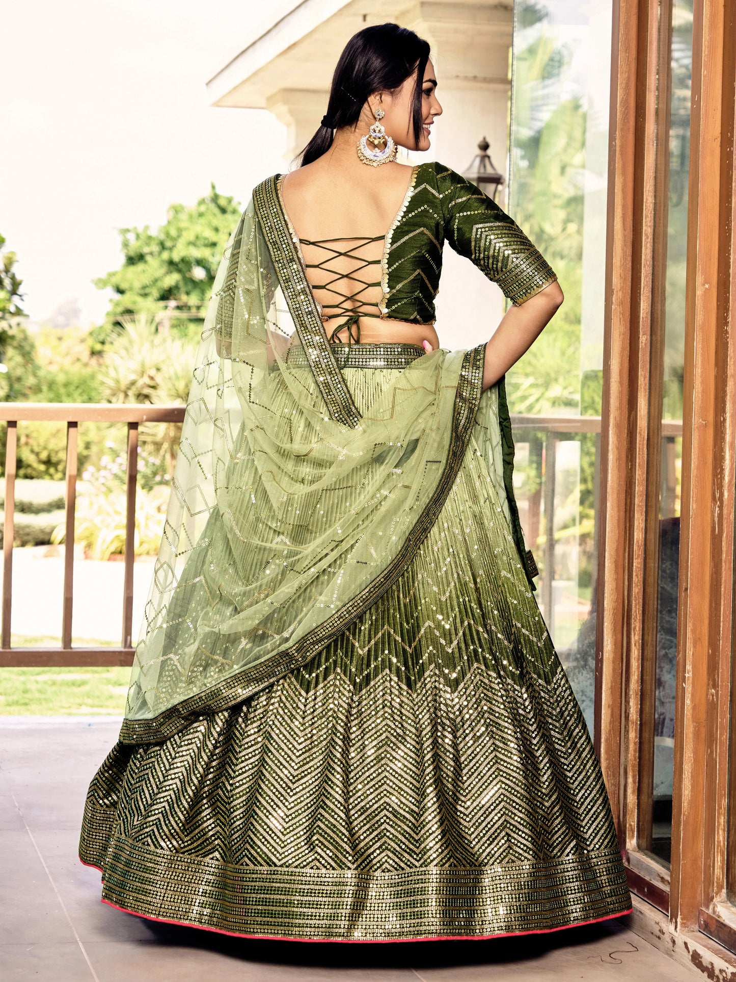 Luxe Threadwork Chinon Lehenga Set