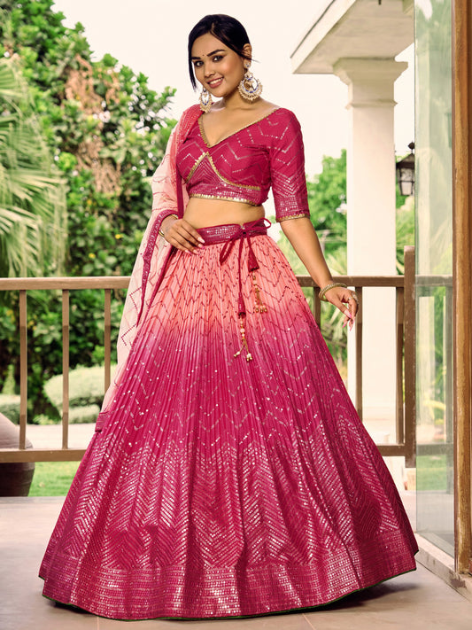 Luxe Threadwork Chinon Lehenga Choli