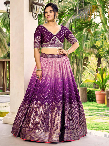 Luxe Threadwork Chinon Lehenga Choli