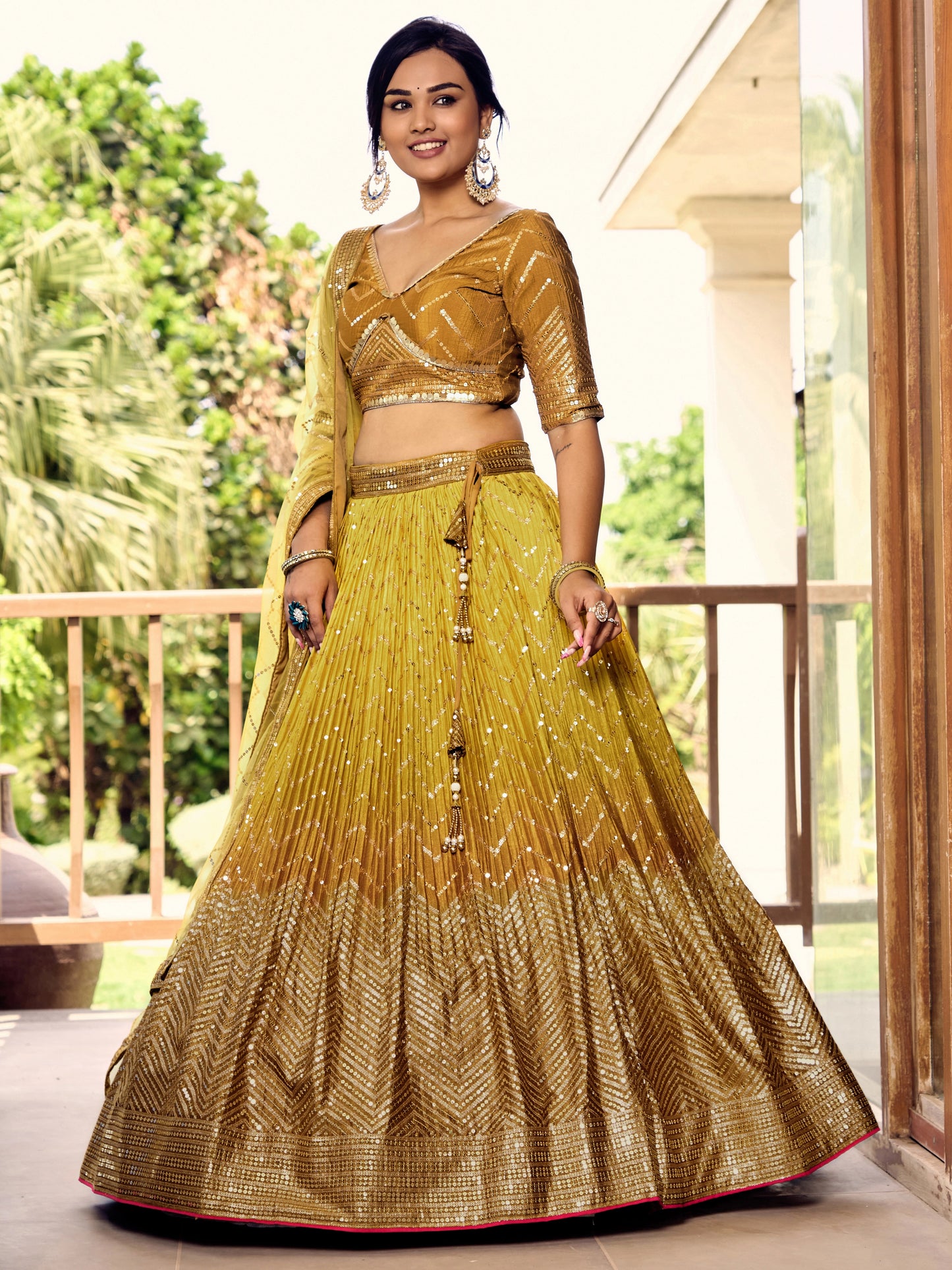 Luxe Threadwork Chinon Lehenga Choli