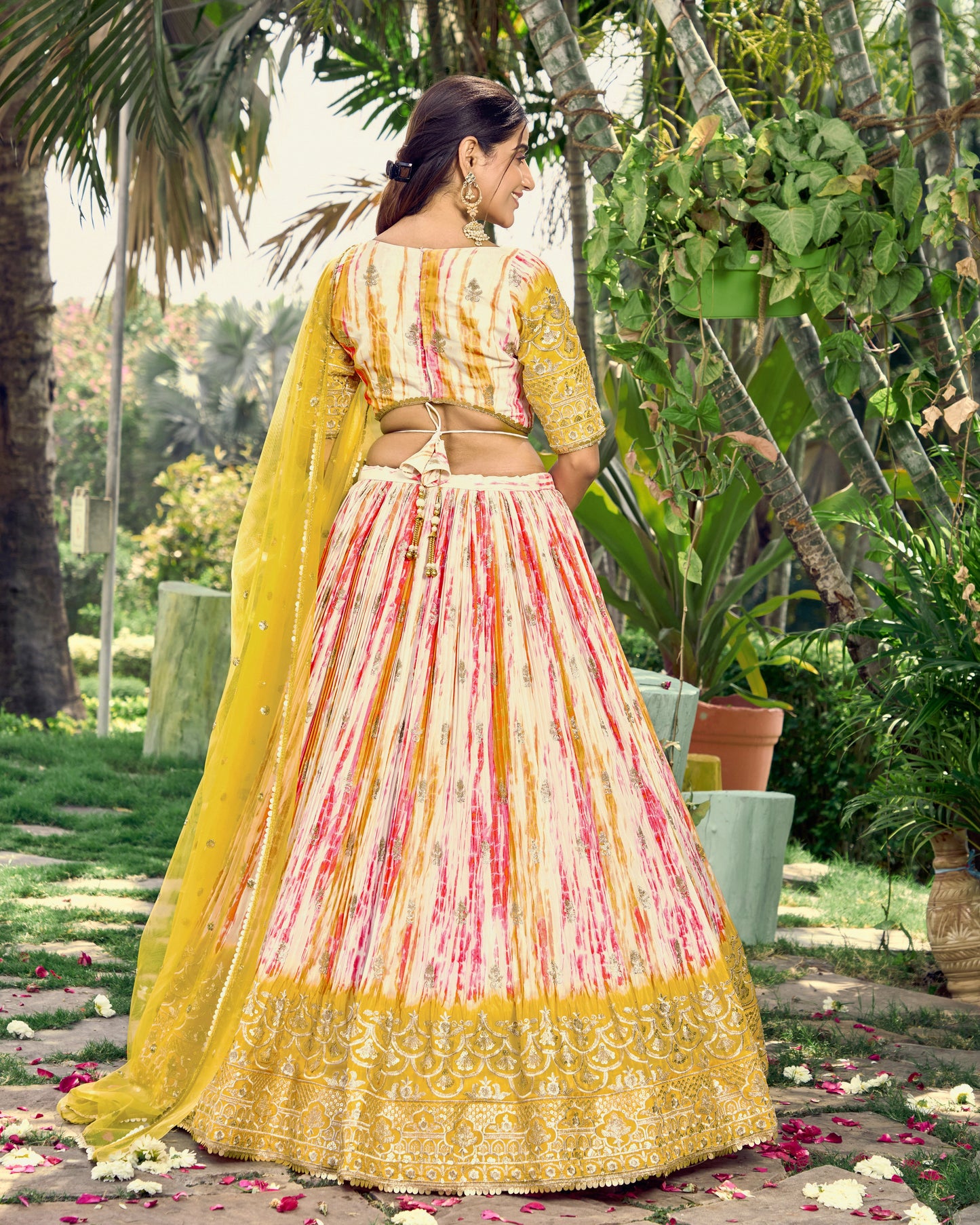 Party Wear Zari Embroidery With Digital Print Lehenga Choli