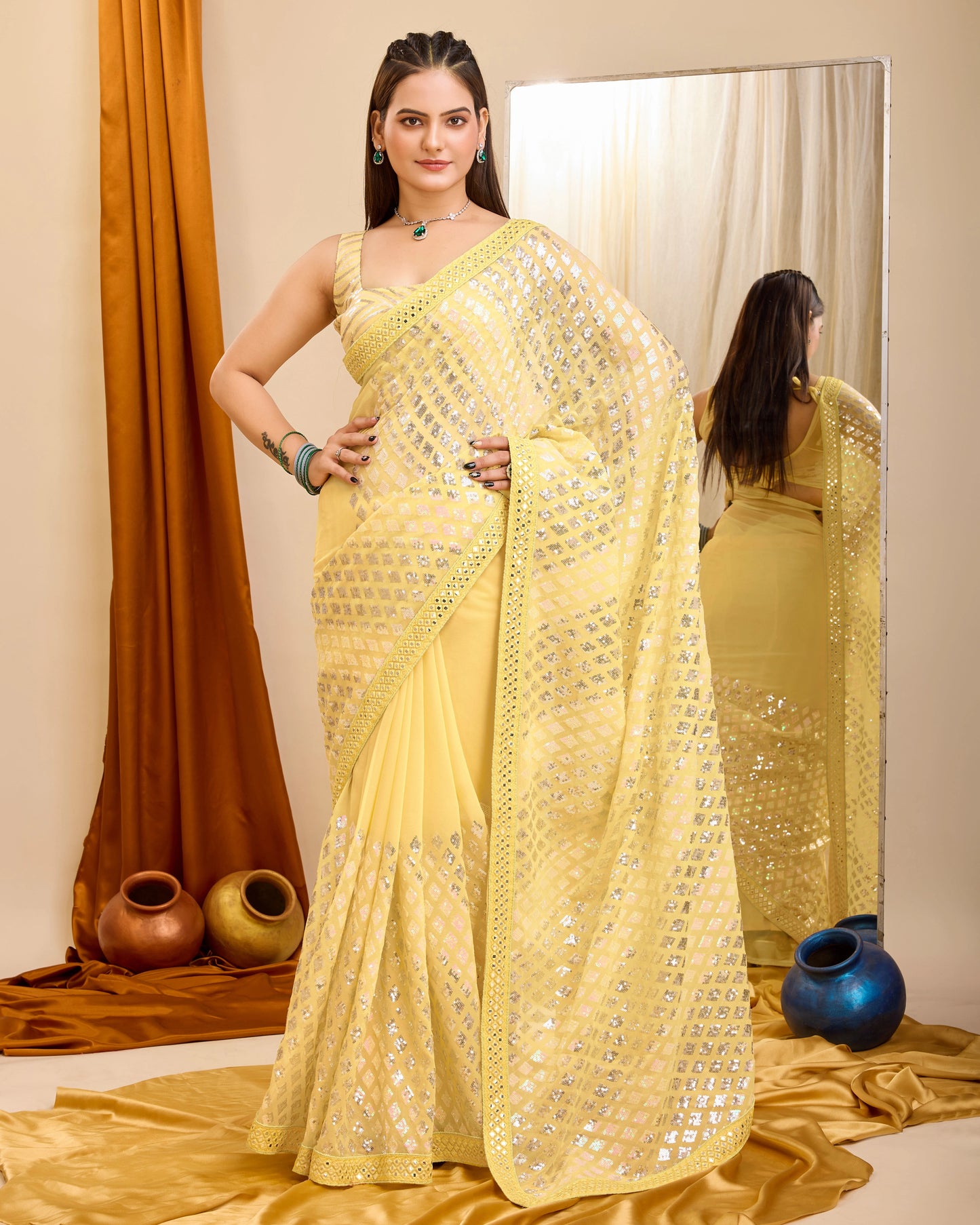 Celestial Charm Silk Saree