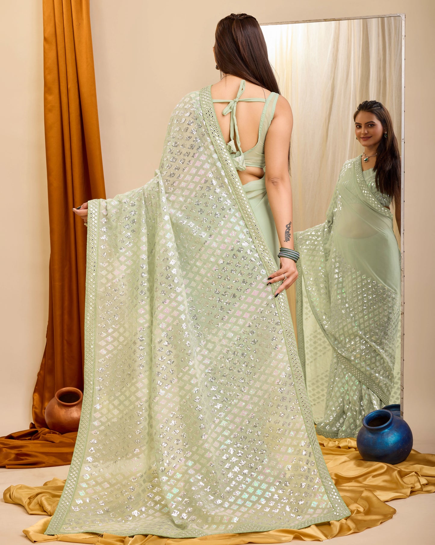 Celestial Charm Silk Saree