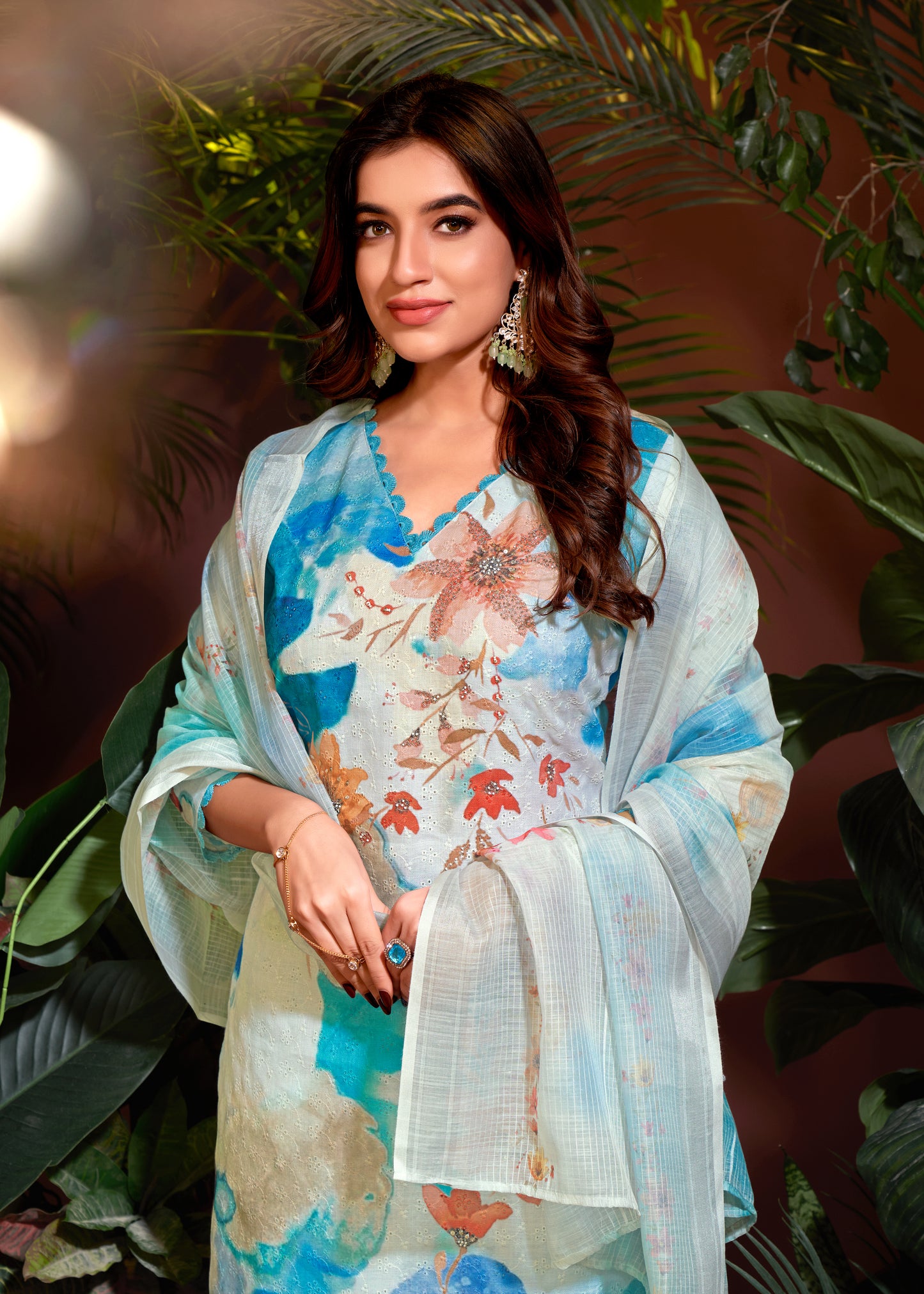 Pure Linen Cotton Salwar Kameez