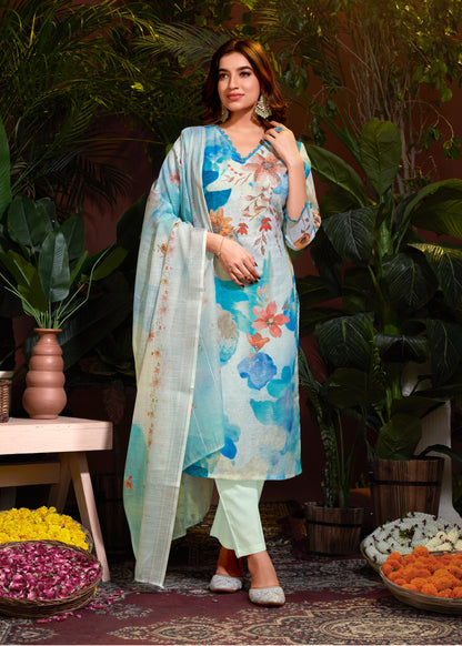 Pure Linen Cotton Salwar Kameez