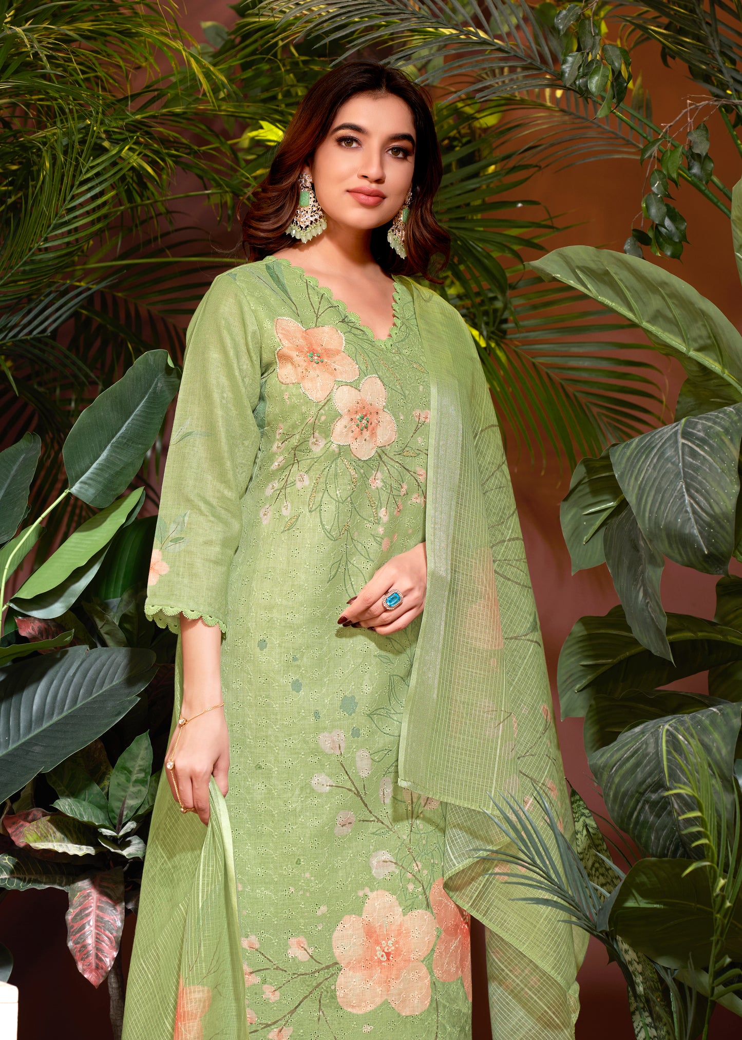 Pure Linen Cotton Salwar Kameez