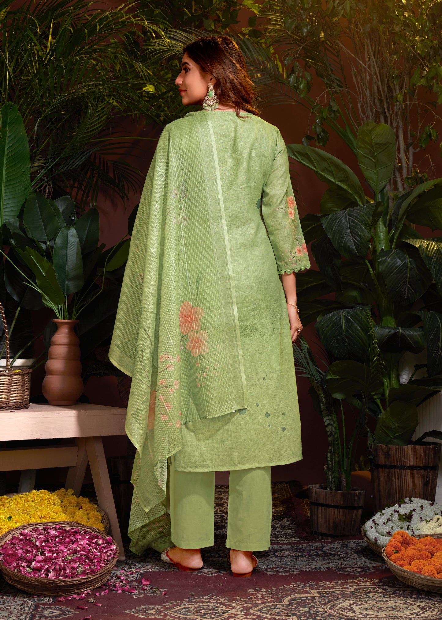 Pure Linen Cotton Salwar Kameez