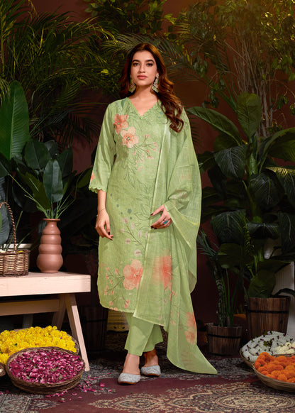 Pure Linen Cotton Salwar Kameez