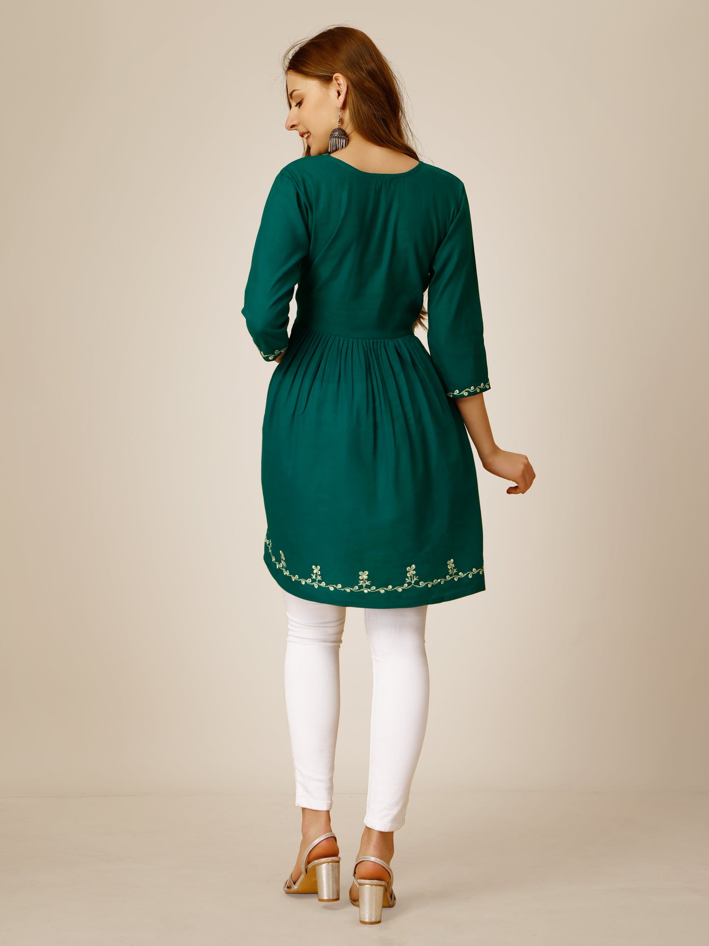 Beautiful Round Neck Embroidered Top