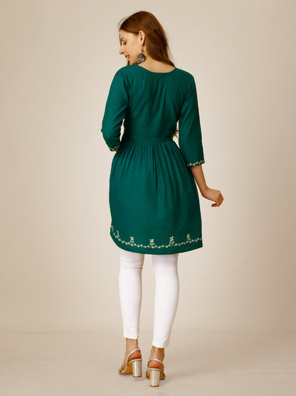 Beautiful Round Neck Embroidered Top