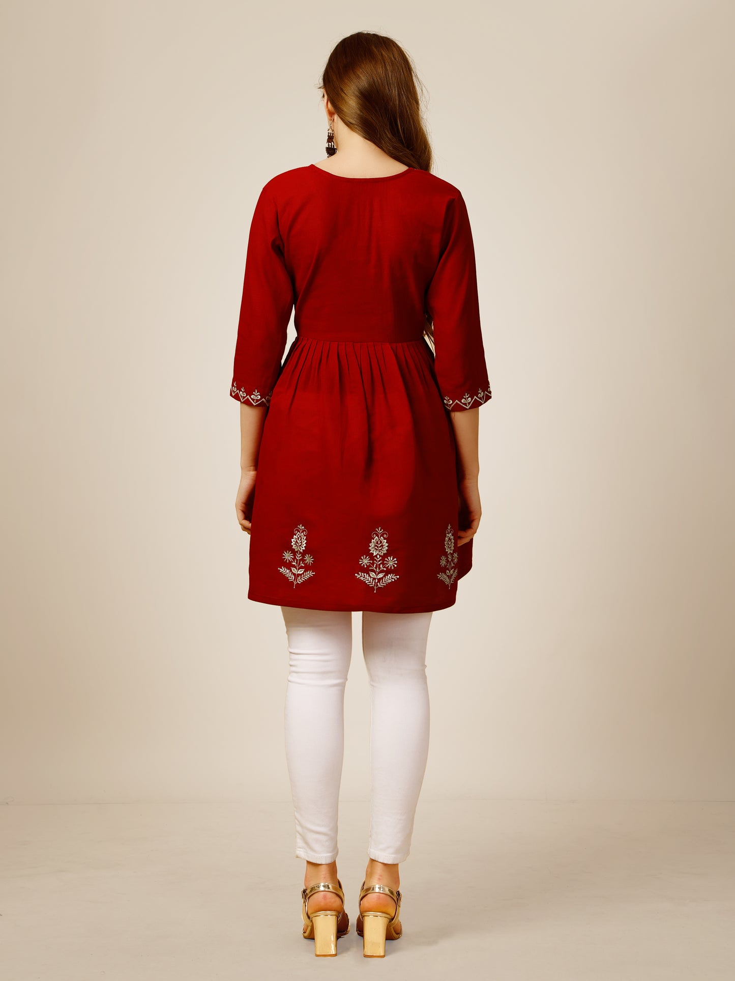 Beautiful Round Neck Embroidered Top