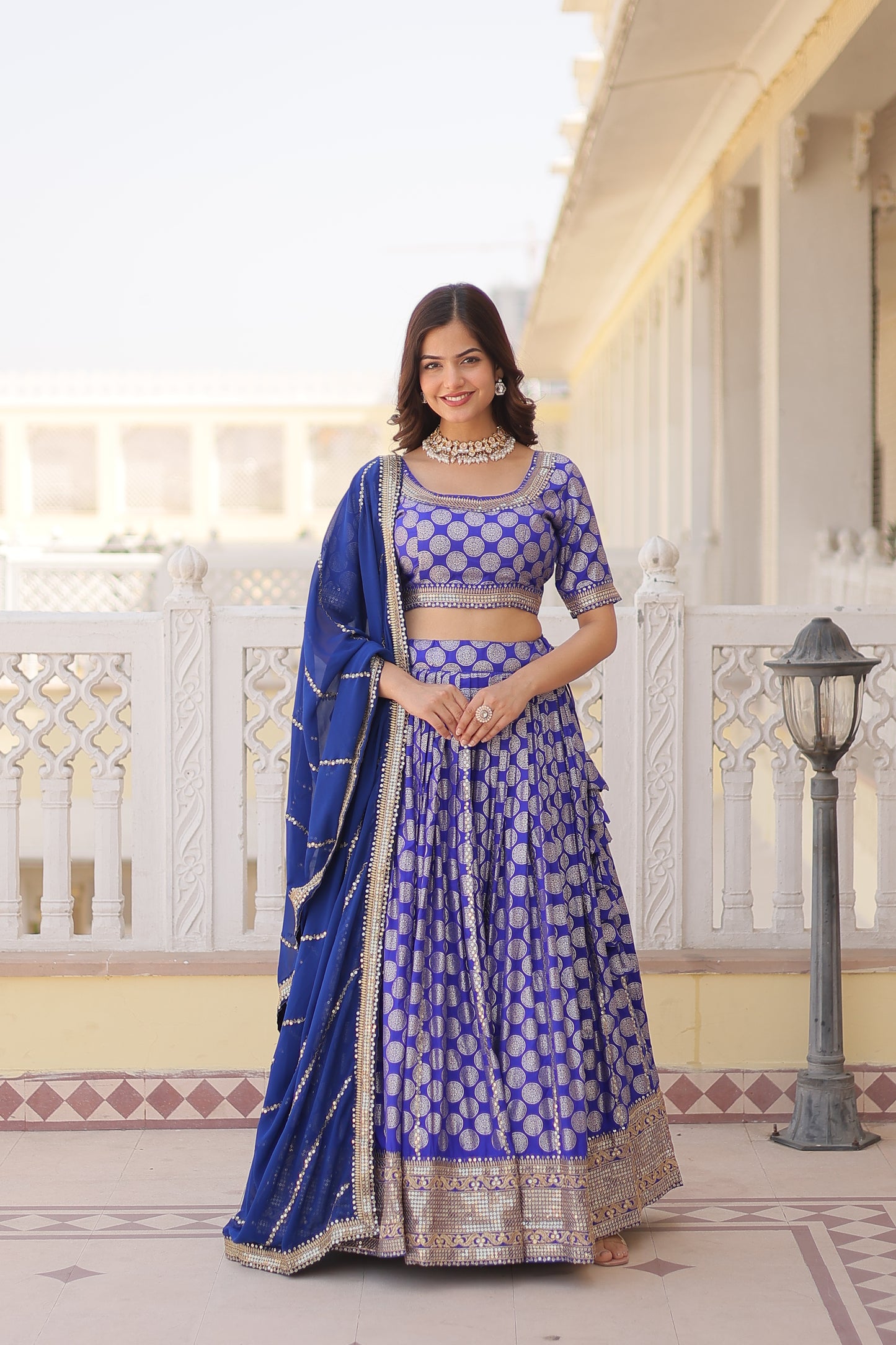 Trending Embroidered Sequins Work Lehenga Choli