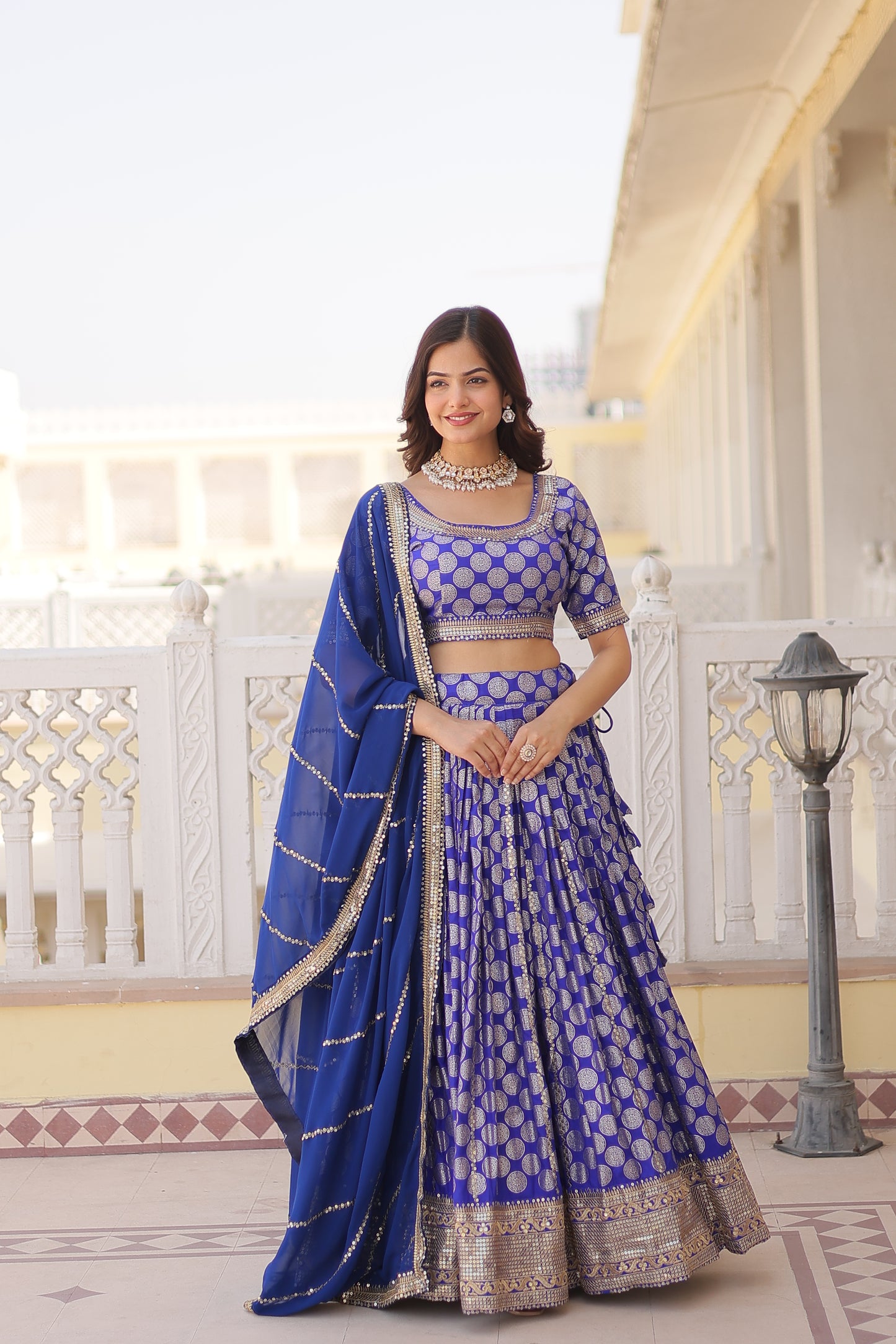 Trending Embroidered Sequins Work Lehenga Choli