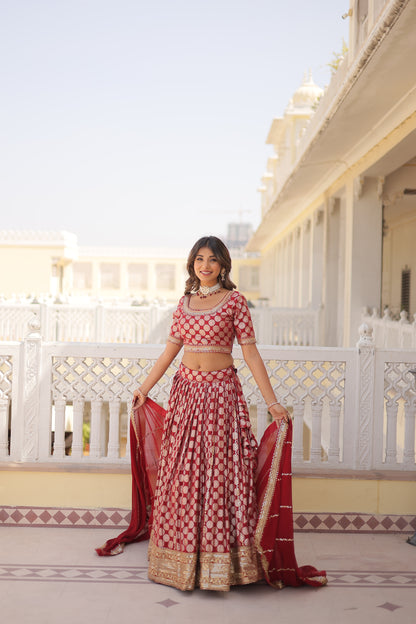 Trending Embroidered Sequins Work Lehenga Choli