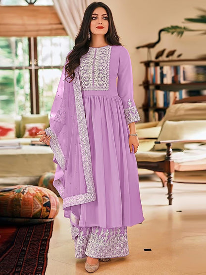 Palazzo Suit With Sequins Resham And Stone Work Party Wear