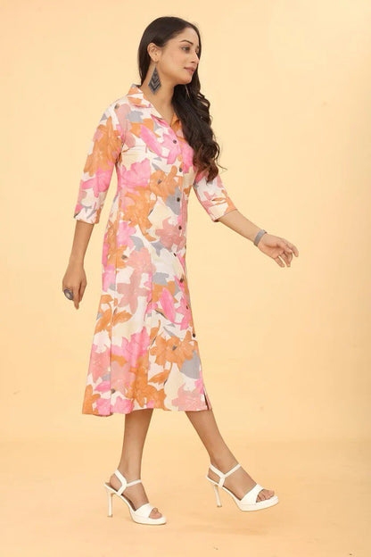 Women Floral Print Straight Kurta