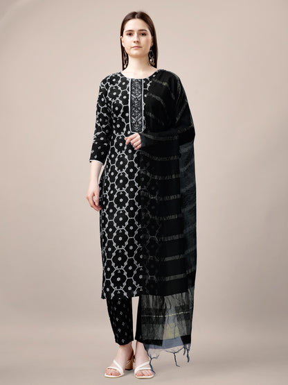 Ira Embroidered Straight Kurta Suit Set