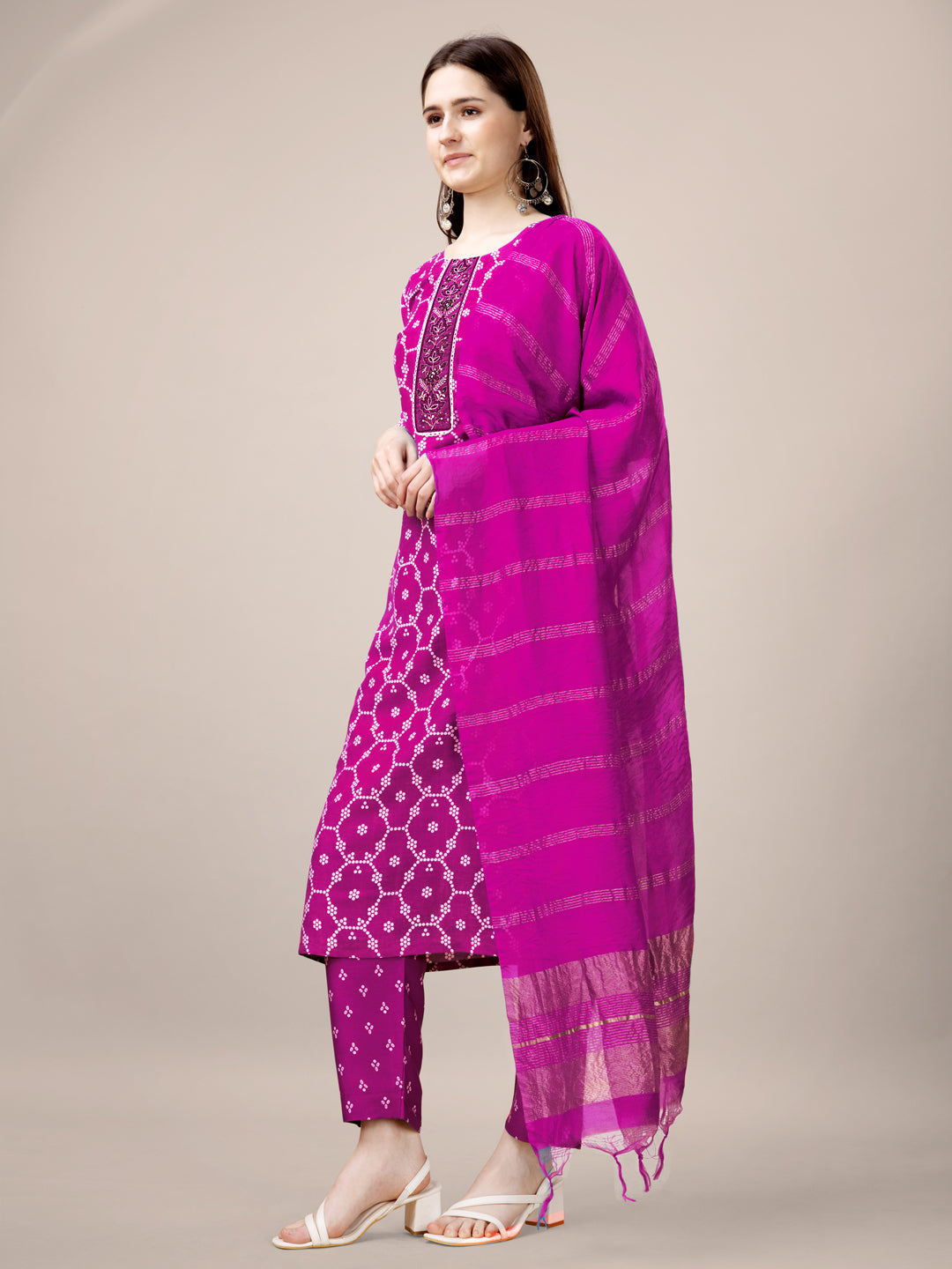 Ira Embroidered Straight Kurta Suit Set