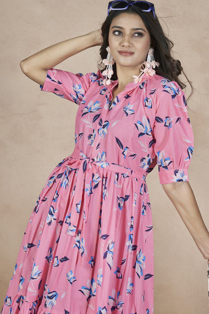 Floral Printed Readymade Maxi Dress