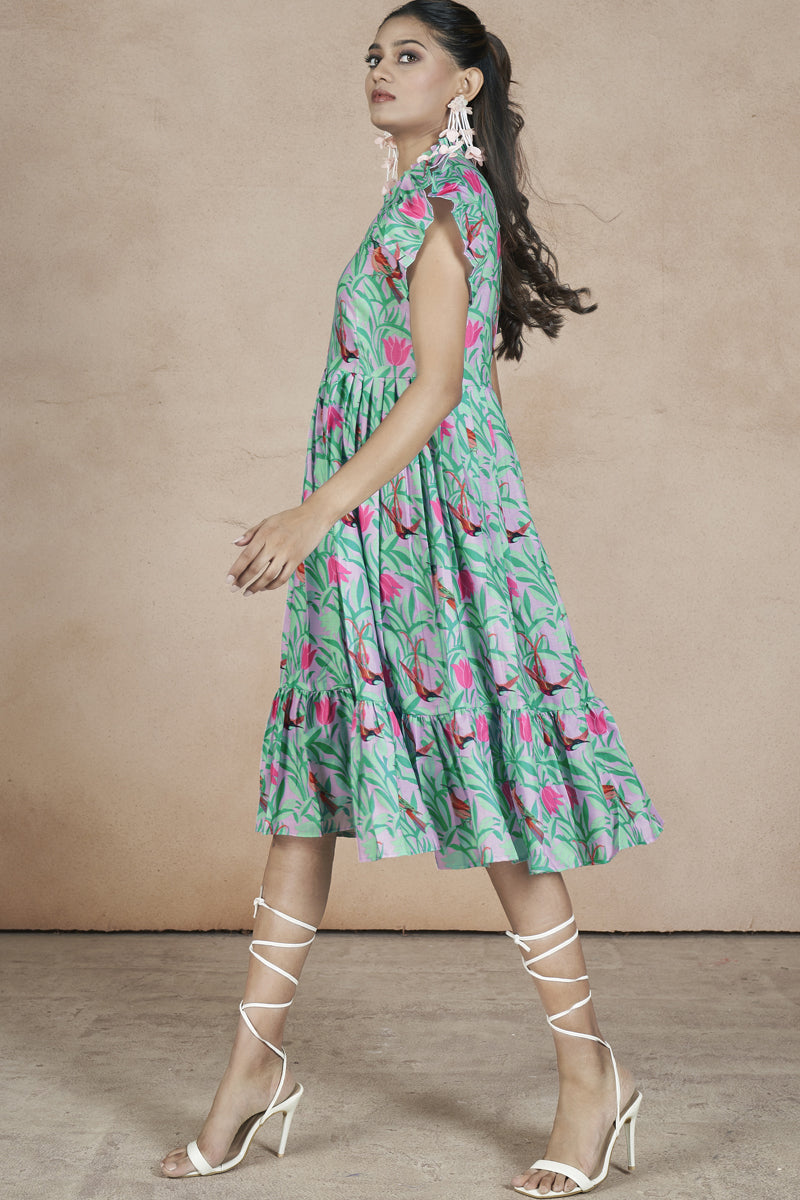 Floral Printed Readymade Maxi Dress