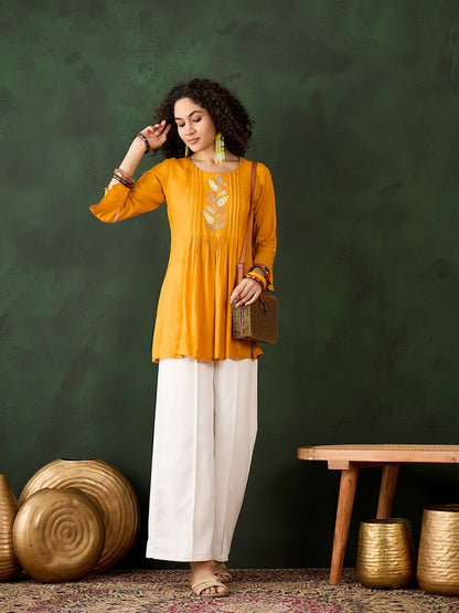 Embroidery Work Readymade Short Kurti