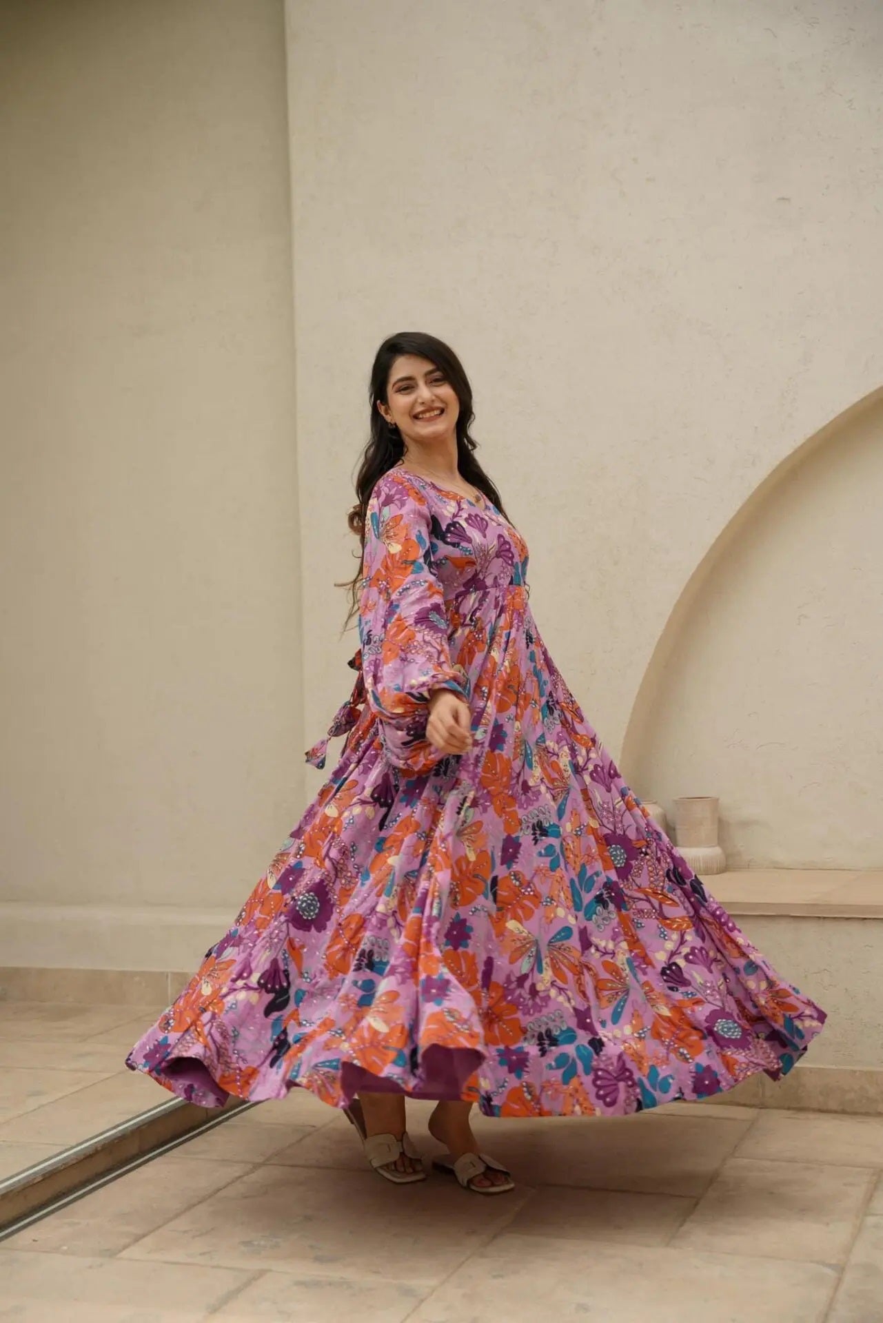 Heavy Chinon Anarkali Gown