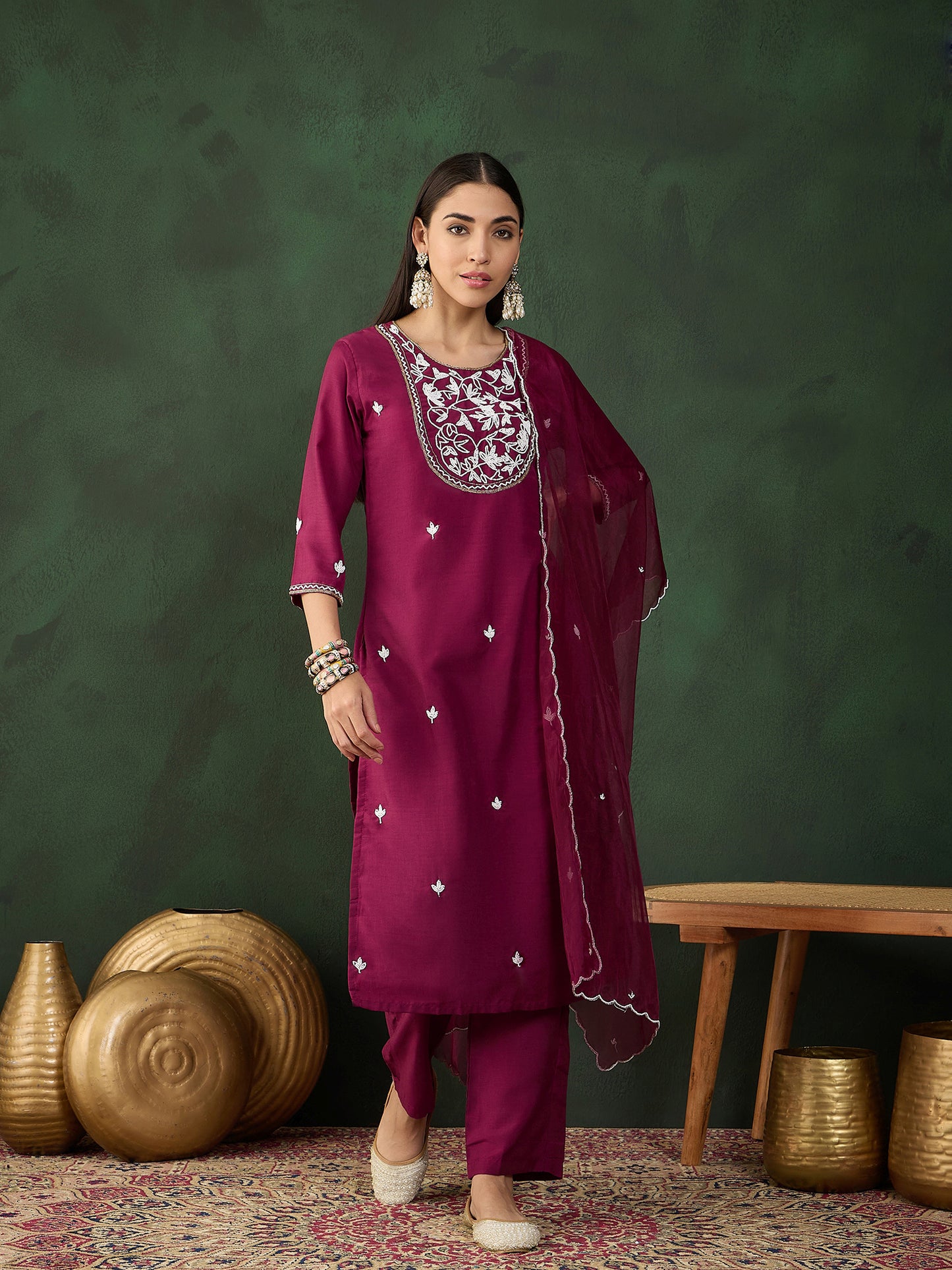 Embroidered Muslin Festival Wear Salwar Kameez