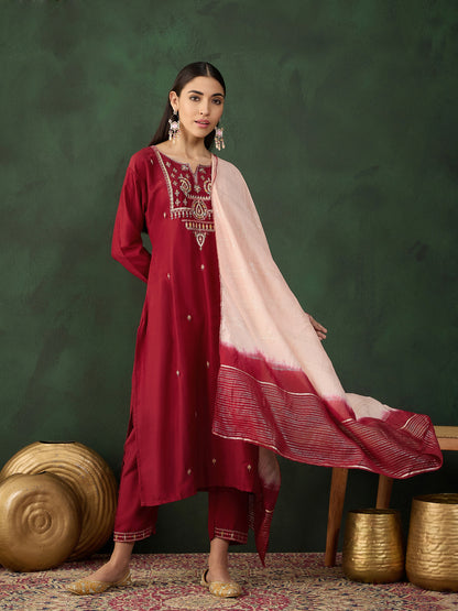 IRA Festive Wear Embroidered Suit Set