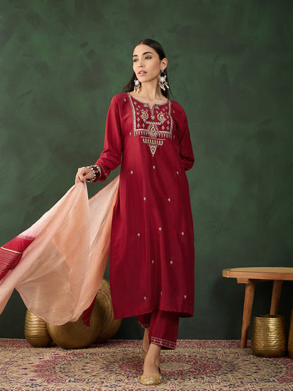 IRA Festive Wear Embroidered Suit Set