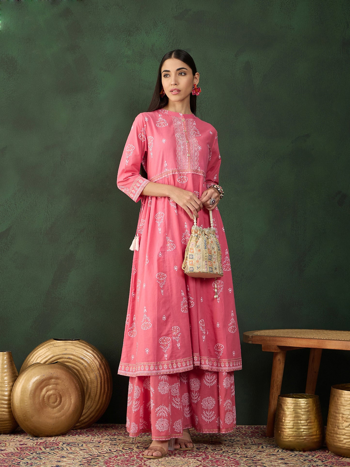 IRA Festive Wear Embroidered Suit Set