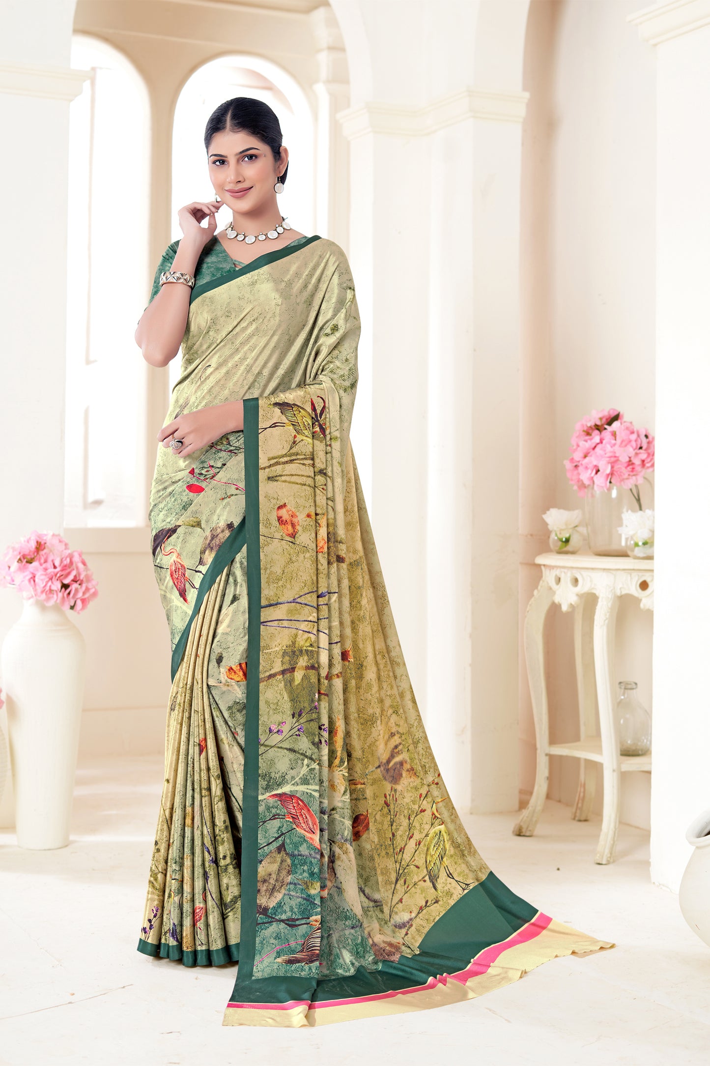 Crepe Soft Silk Party Wear Saree