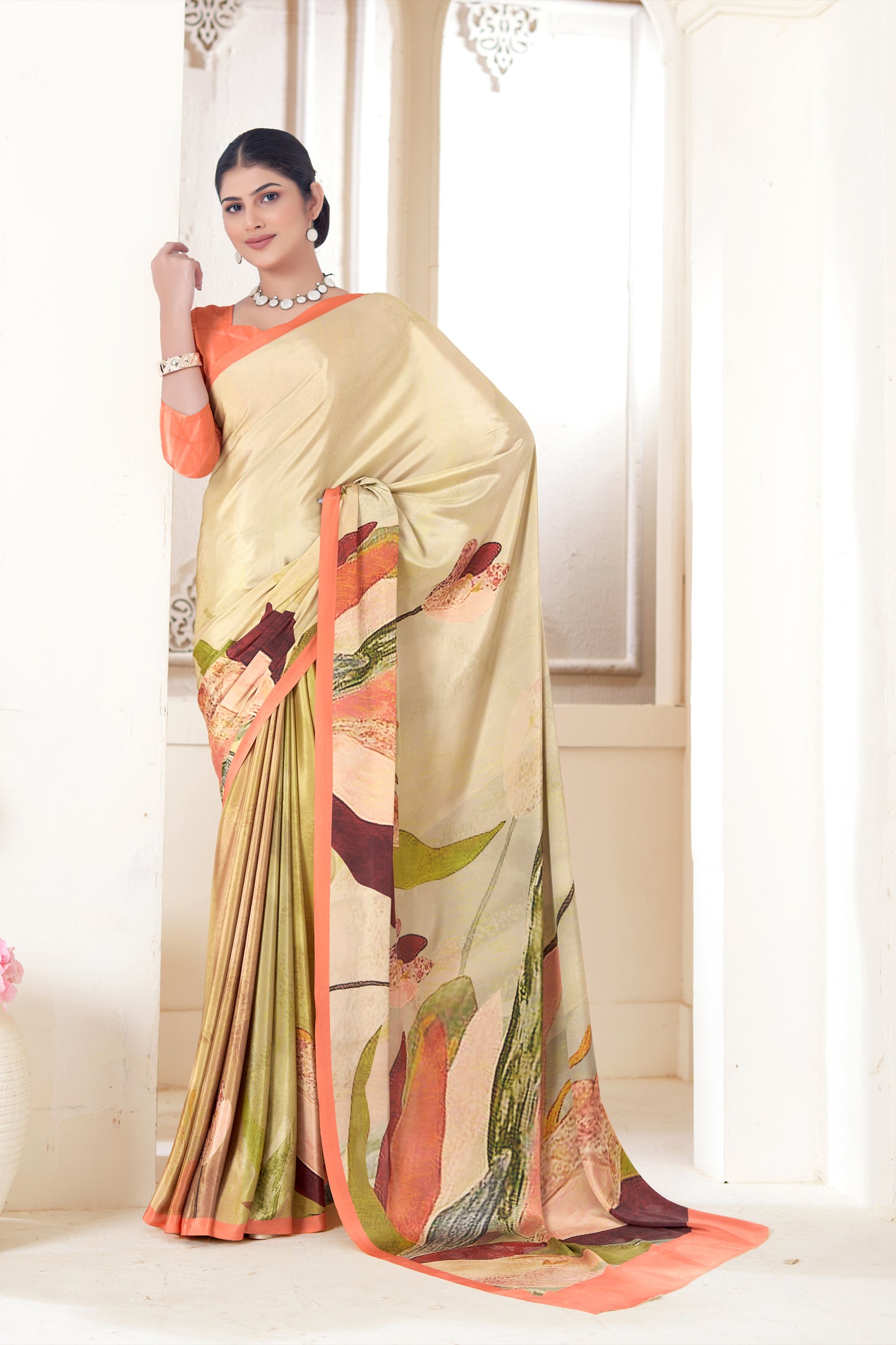 Crepe Soft Silk Party Wear Saree