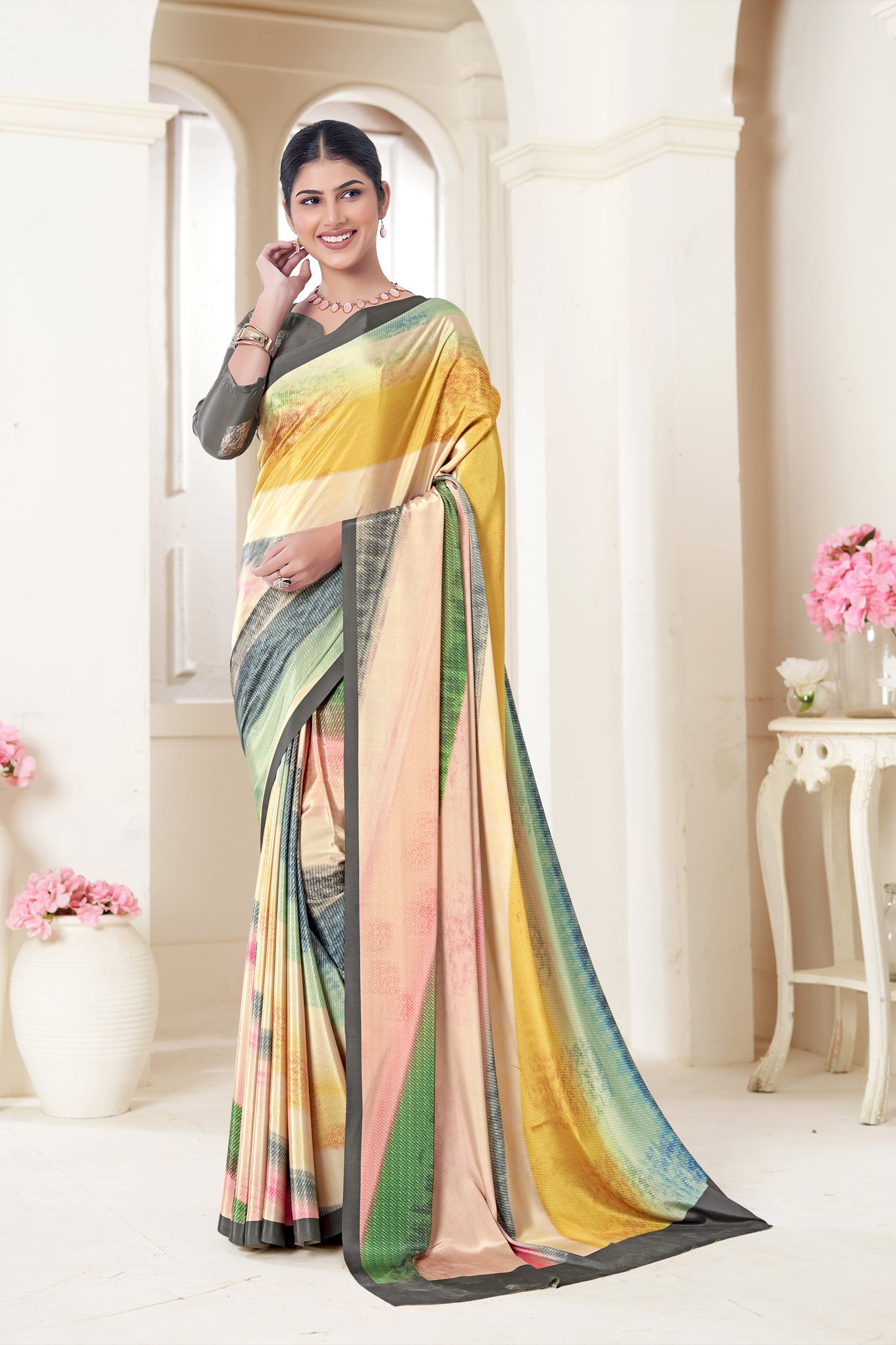 Crepe Soft Silk Party Wear Saree